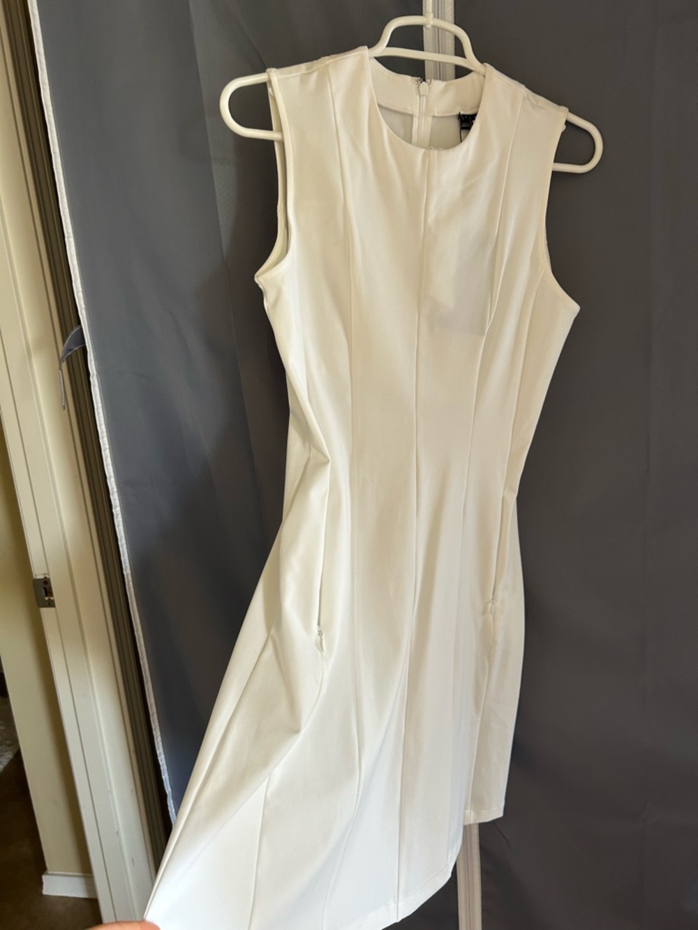 J.Lindeberg NWT Jasmine White Sleeveless A-Line Dress Sz Small w/ undershot golf - Picture 9 of 9